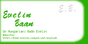 evelin baan business card